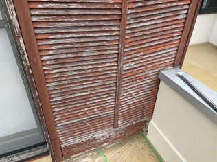 戸袋（木製）の修理