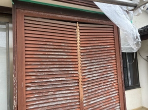 戸袋（木製）の修理